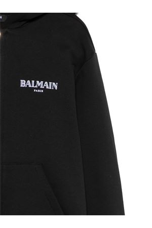 felpa in cotone nero BALMAIN PARIS KIDS | BW4P50Z1753930BC